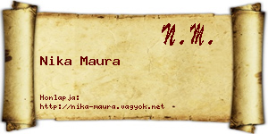Nika Maura névjegykártya
